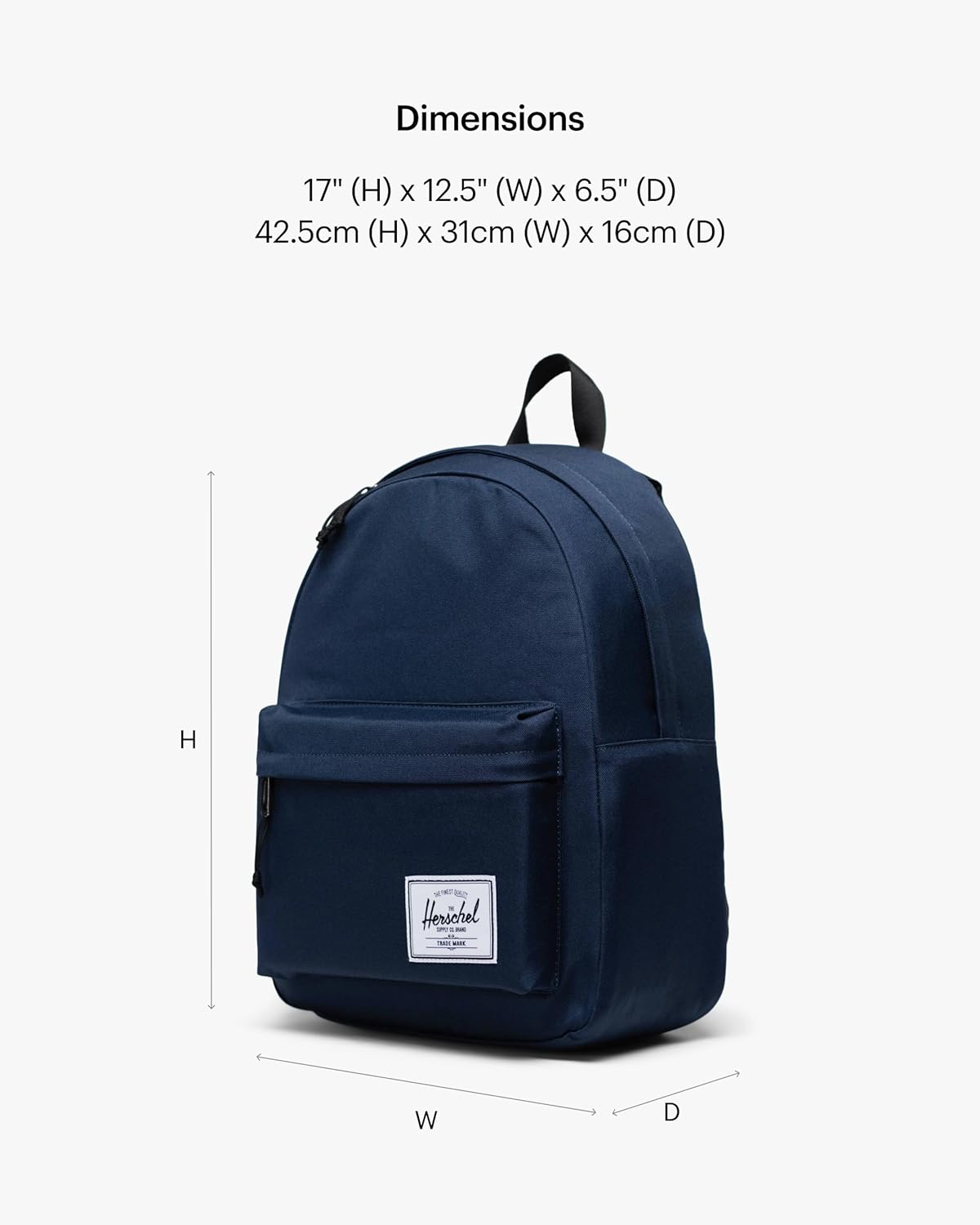Herschel Classic Backpack, Navy, Mod - 20L - Image 2