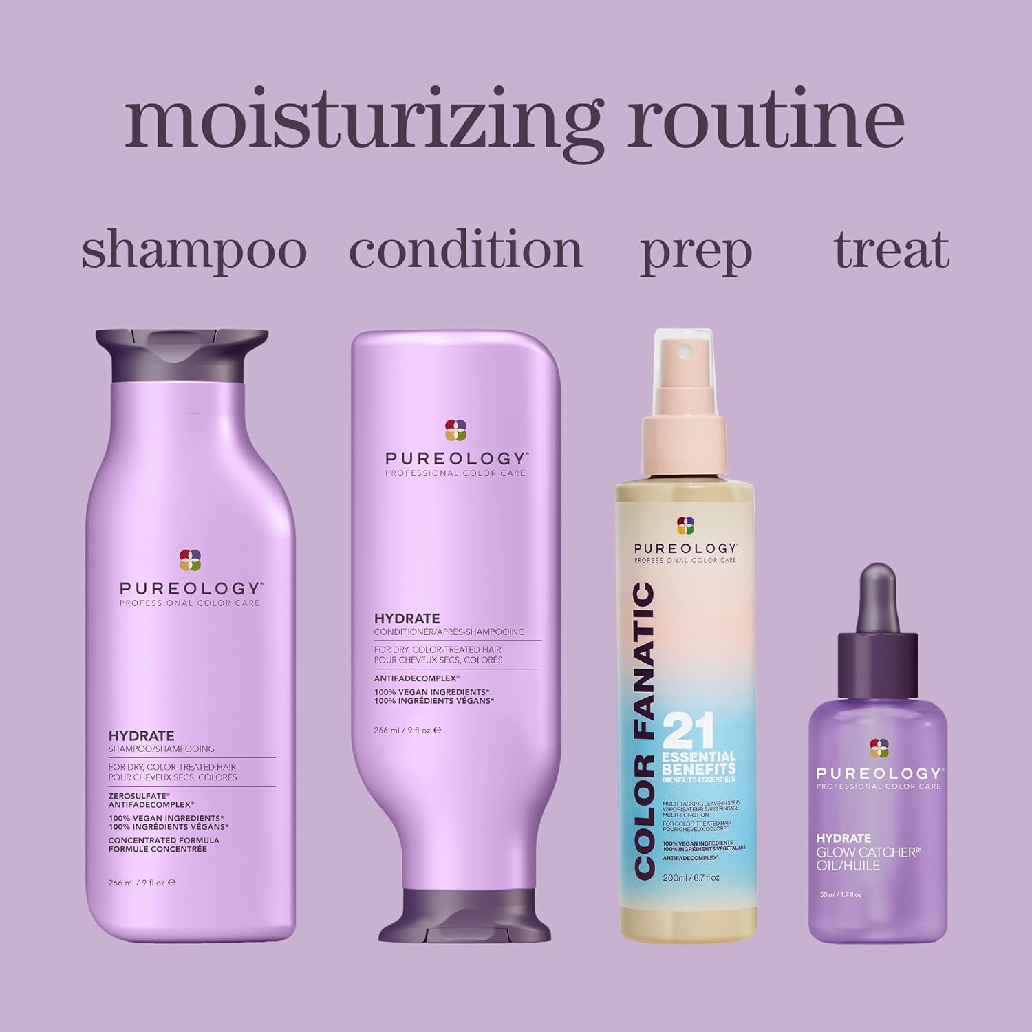 Pureology Hydrate Shampoo - For Dry or Color Treated Hair, Moisturizing Shampoo For Hydration & Softness, With Rose Extract & Green Tea, Vegan & Sulfate-Free - Image 6